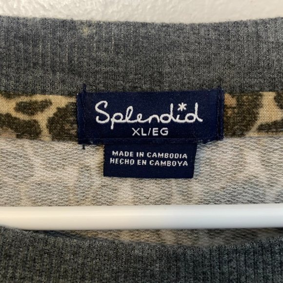 Splendid Brown & Gray Lively Leopard Long Sleeve Sweatshirt - Picture 3 of 5